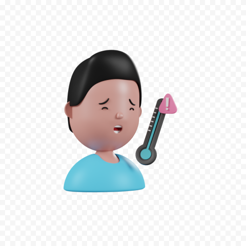 Fever, symptoms, temperature, sick, thermometer, corona, covid 19, corona virus, Covid 19 3D icon