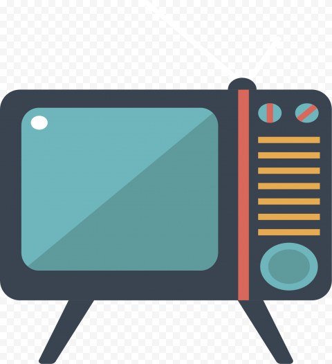 Antenna Television set Icon, Antenna TV, television, blue, electronics