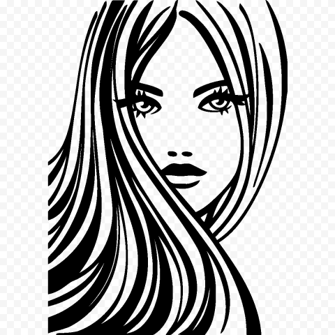 Beauty Parlour Hair Woman, beauty girl, white, face, black Hair