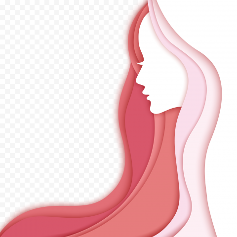 Beauty Parlour Barber, Long haired beauty, woman's profile logo, face, black Hair, people