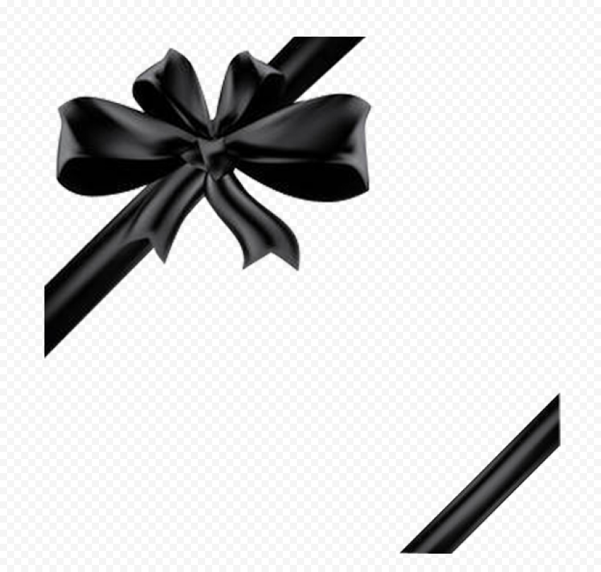Black ribbon border, Black ribbon Funeral, Satin black ribbon decorative elements, ribbon, graphic, decorative