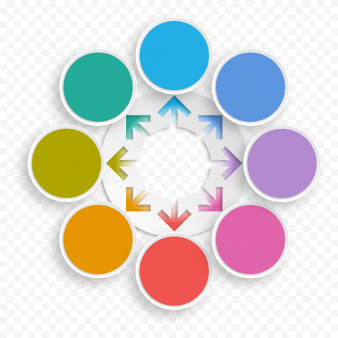 Multicolored flower art illustration, Flowchart If(we) Icon, PPT element, template, rectangle, business