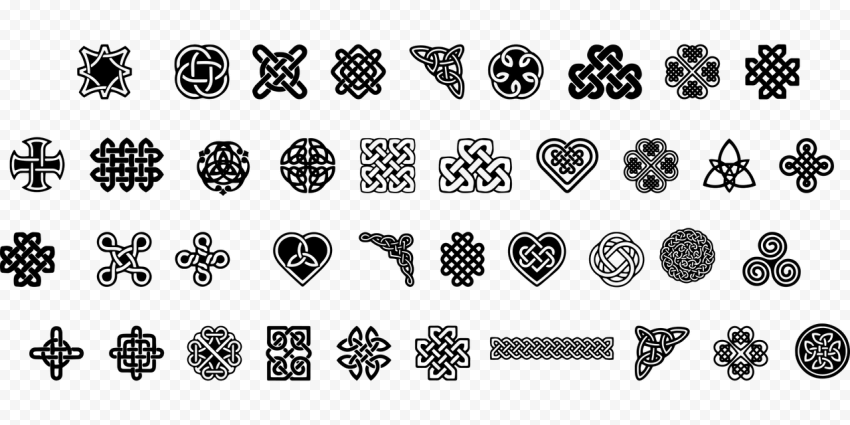 Celtic Symbols, Celtic Icons, Celtic, Irish, Design, Tribal, Shape, Knot, Sign, Traditional