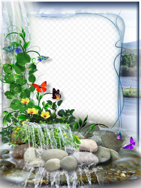 beautiful transparent nature photo frames PNG image with transparent background