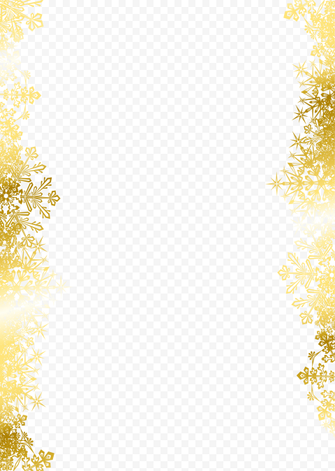Gold snowflakes border illustration, Snowflake Texture mapping Pattern, Golden snowflake, border, texture, golden Frame