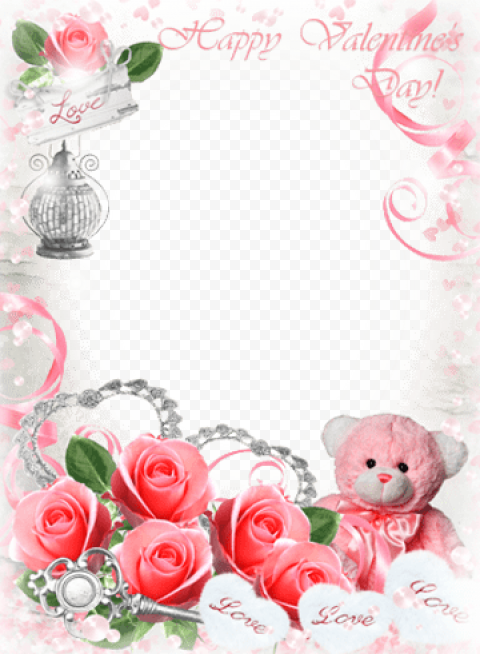 love frames love frames love frames love frames   romantic rose photo frame PNG image with transparent background