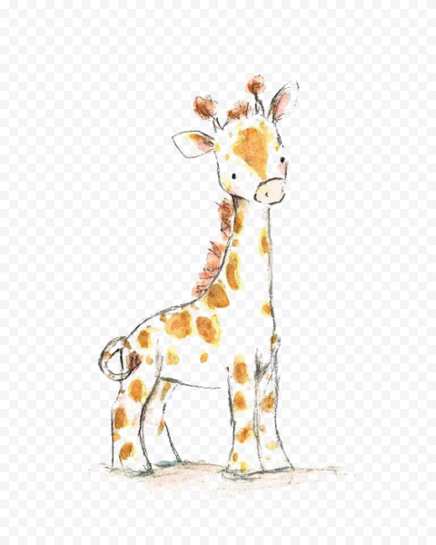 Brown giraffe illustration, Giraffe Drawing Watercolor painting Infant Child, giraffe, mammal, painted, animals