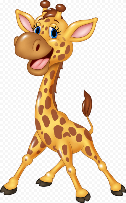 Giraffe Cartoon, cartoon giraffe, comics, mammal, animals