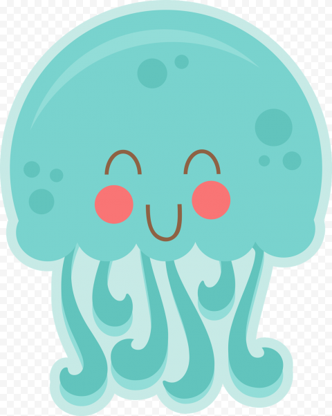 Green tree, Jellyfish Aquatic animal Sea, cute, computer Wallpaper, sticker, ocean