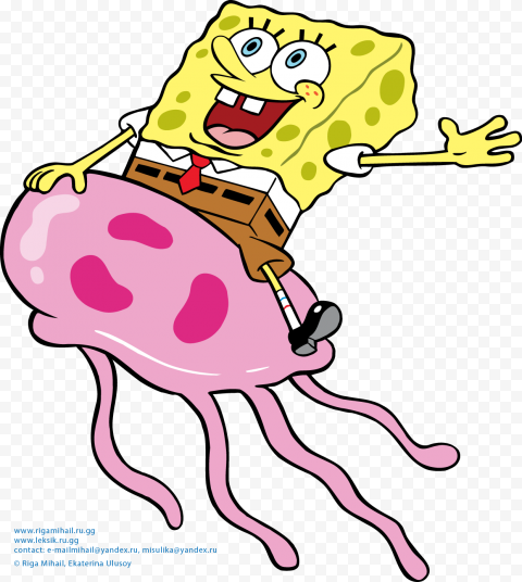 SpongeBob SquarePants riding on jellyfish, SpongeBob SquarePants