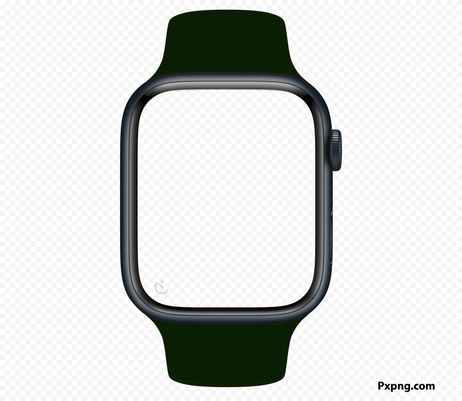 HD Black Apple Watch Series 8 Mockup PNG