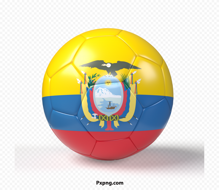 HD Soccer Ball With Ecuador Flag PNG