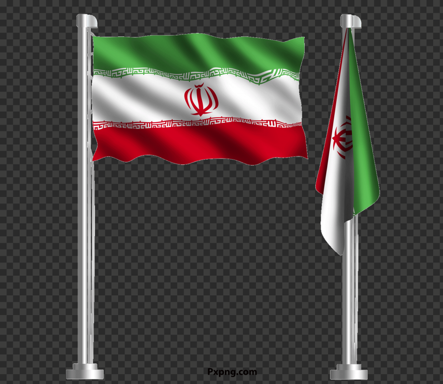 Hd Iran flag with pole Transparent png download