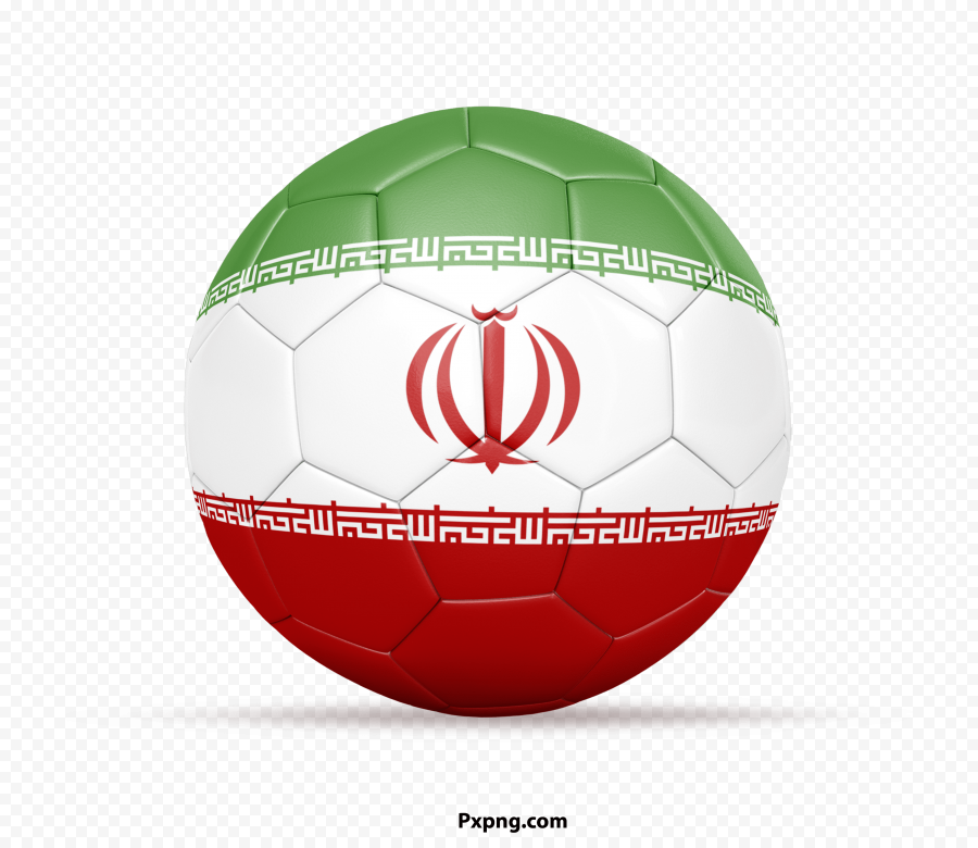 HD Soccer Ball With Iran Flag Free PNG Image