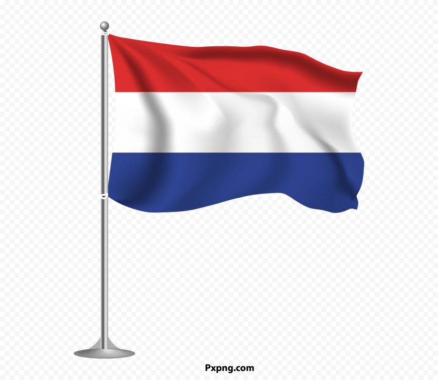 Hd Netherlands flag with pole Transparent Background IMG