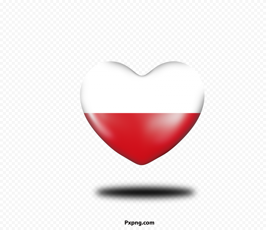HD PNG Poland Flag like a Heart Transparent IMG