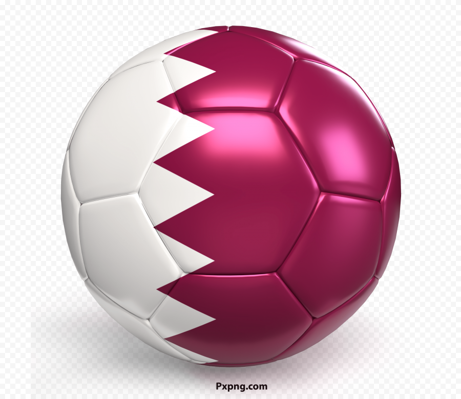 HD Clipart Soccer Ball Qatar Flag Transparent Background Image