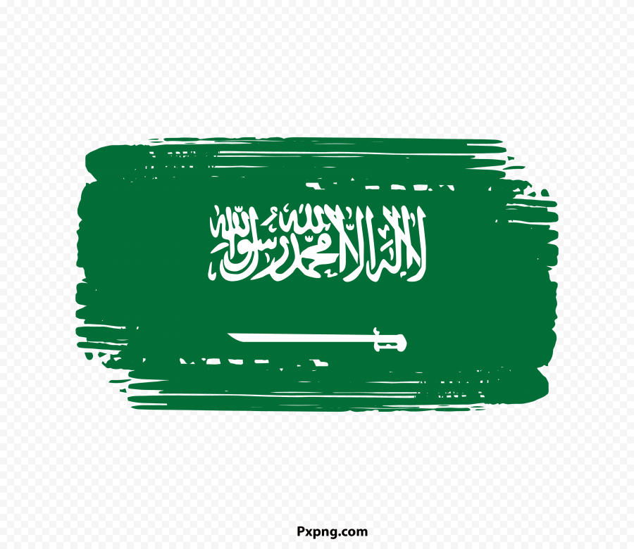 HD PNG Saudi Arabia Beautiful Flag With Brush Transparent IMG