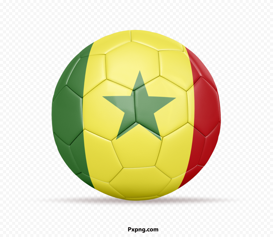 hd victor soccer ball with senegal flag transparent background