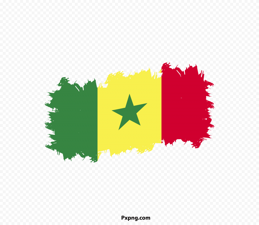 HD PNG Senegal Beautiful Flag With Brush Transparent IMG