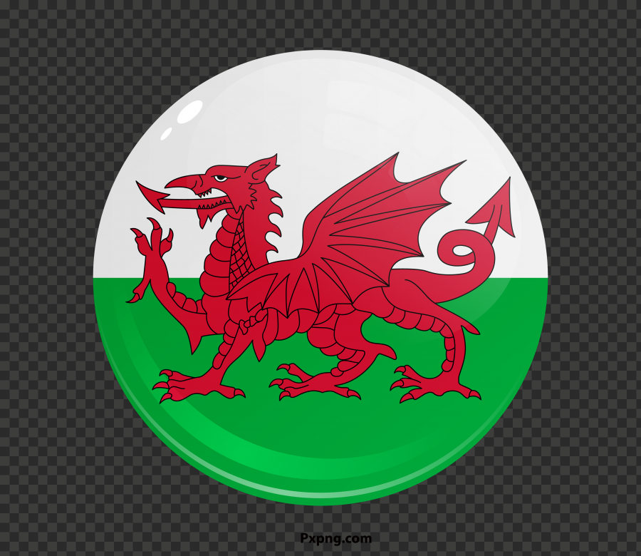 HD round country flag wales FREE PNG Image