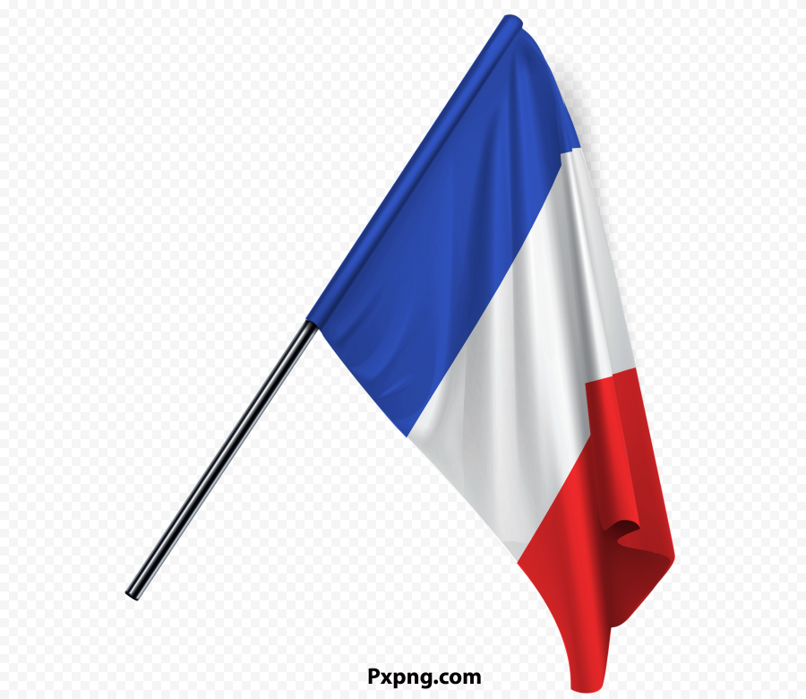 HD Vector Waving France Flag Pole PNG