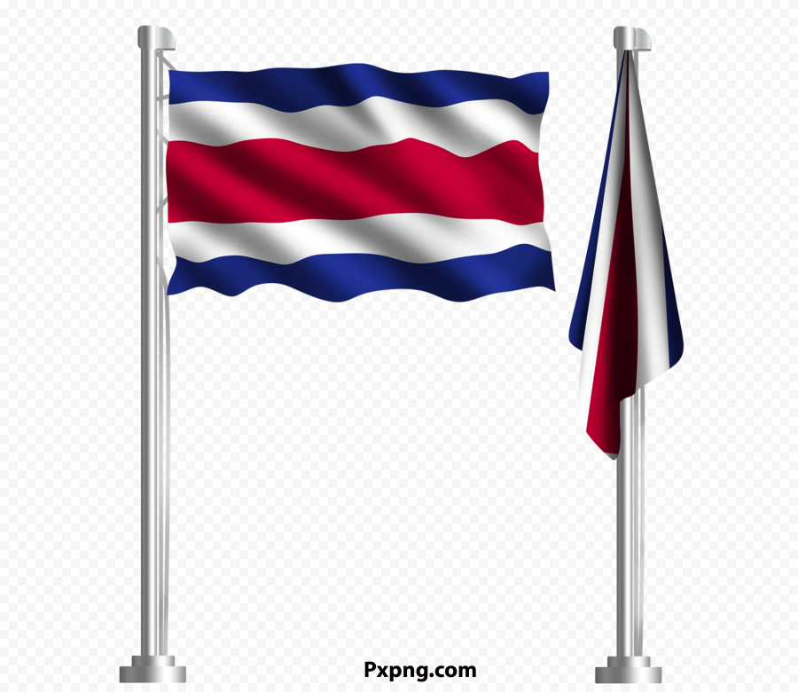 HD Vector Waving Costa Rica Flag Pole PNG
