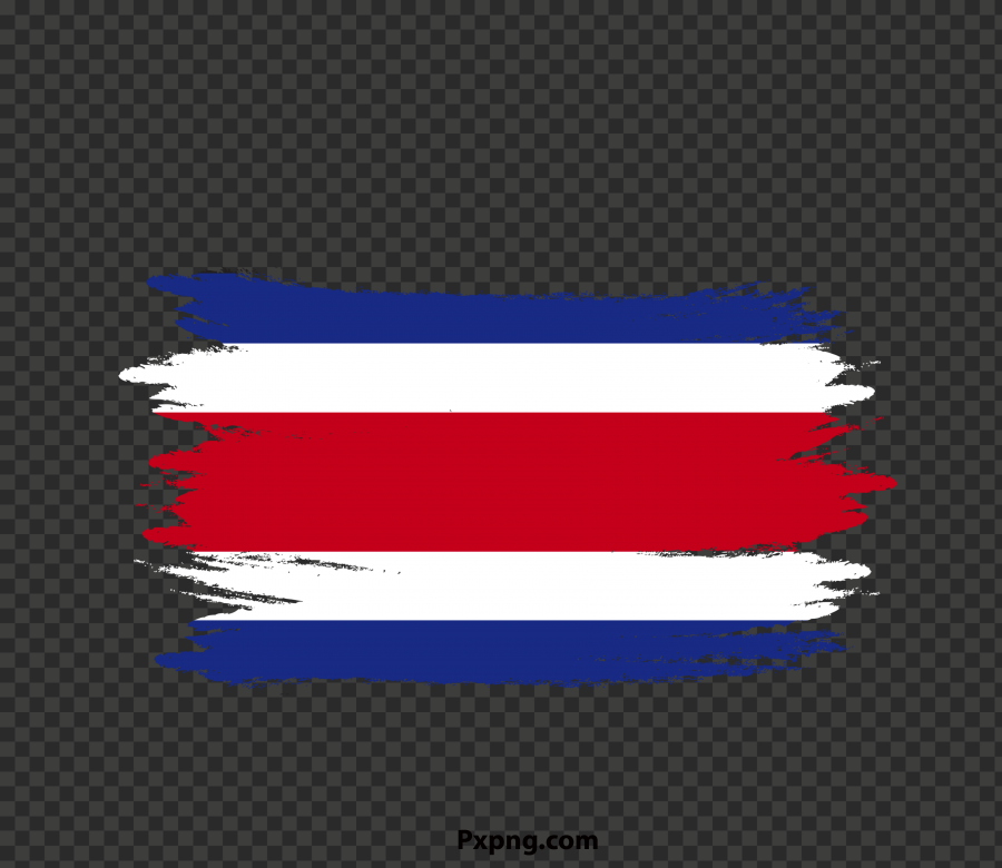HD PNG Costa Rica Flag With Brush Transparent Image