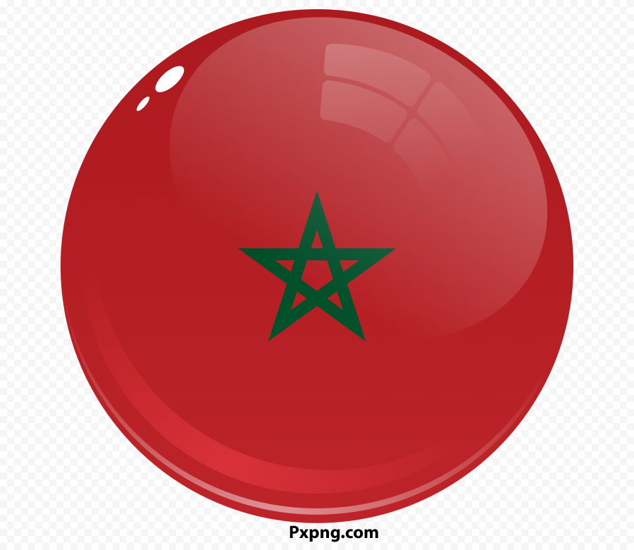 Download  HD round flag morocco PNG