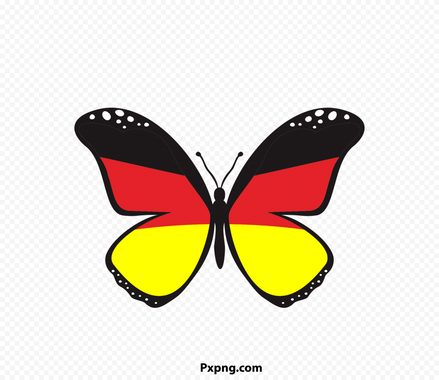 HD Germany Butterfly flag PNG Clipart