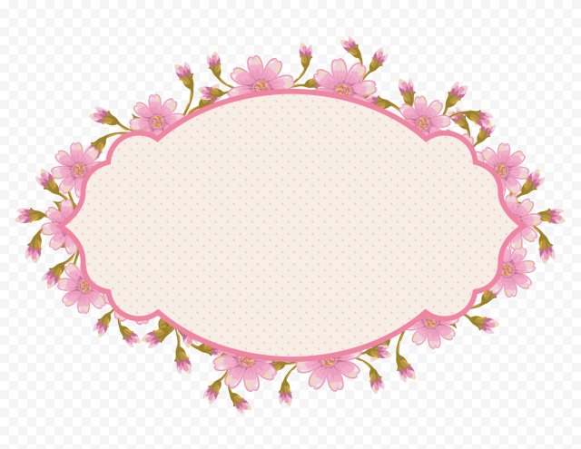 A flower circle frame clipart PNG