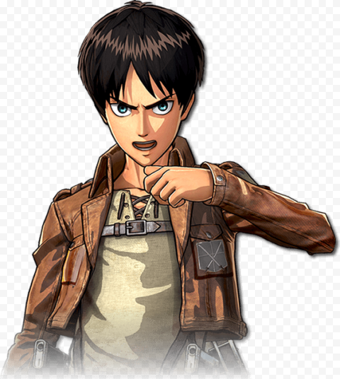 character Eren Yeager Render PNG Image