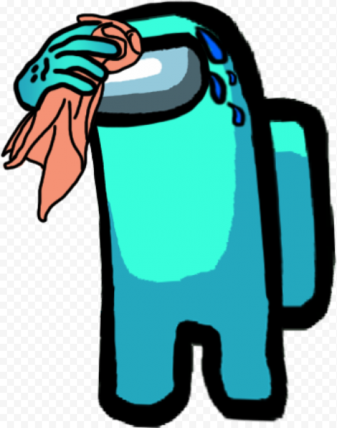 blue among us Sweating towel crew 