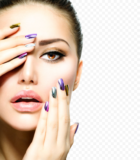 Human face, Artificial nails Manicure Cosmetics Glitter, Mirror Nail Model, furniture, hand, fashion