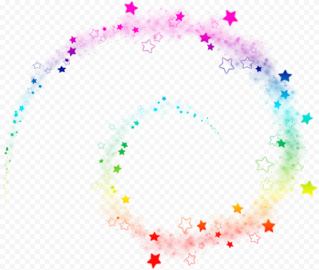 Download Clipart Spiral Lines Stars Sparkle Rainbow Colors 
