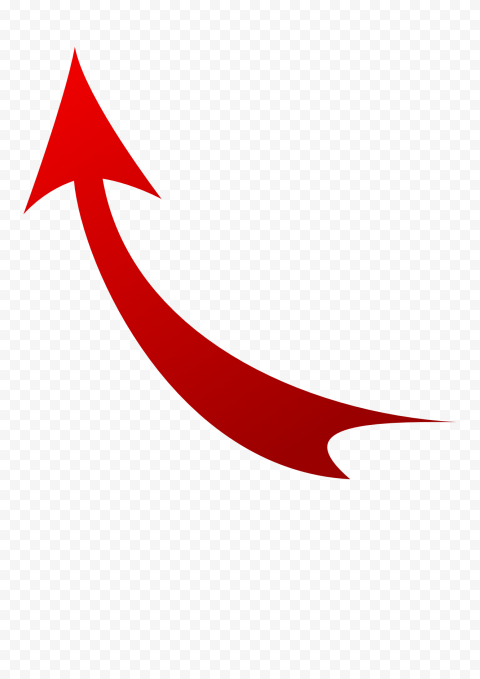 Vector Red Curved Arrow Point Up   1331x1882