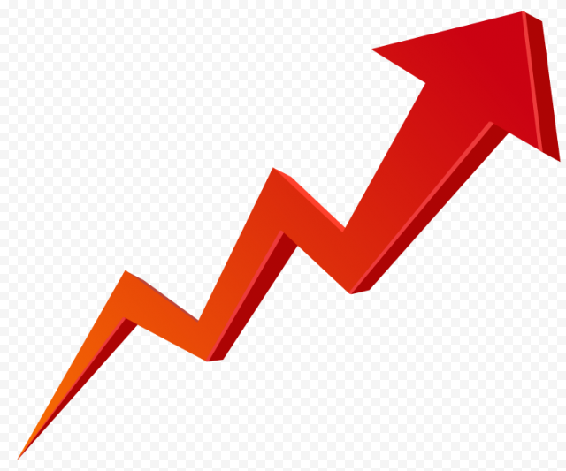 Red Zig Zag 3D Arrow Growth Stock Market Upward   778x647