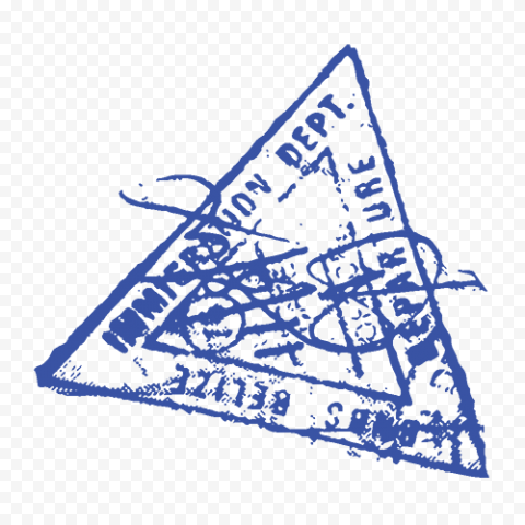 triangle stamp mark, Passport stamp Postage Stamps Rubber stamp Mail, passport, angle, white