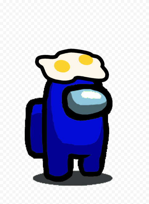 blue among us egg hat png clipart 