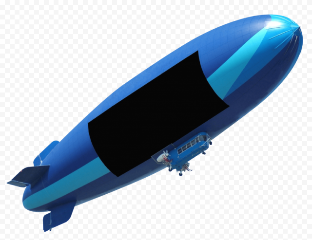 blue airship image png