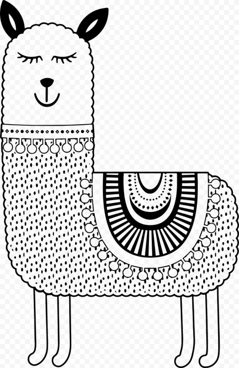 Llama Line Art, Llama, Outline, Drawing, Alpaca, Animal, Wool, Cute, Funny, Peru, png free download