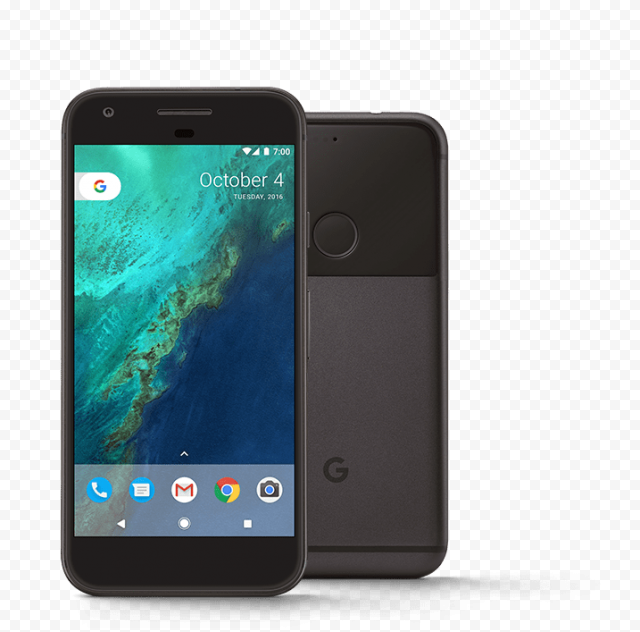 Black Google Pixel Phone transparent PNG