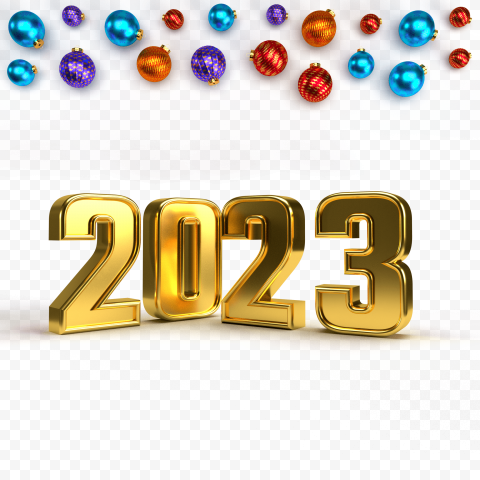 2023 gold Diamond Text Numbers HD PNG