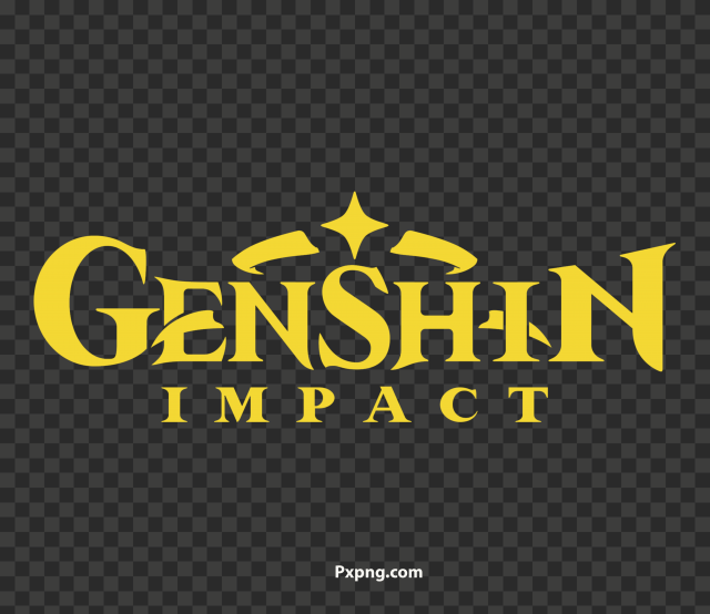 Genshin Impact Game Yellow Logo PNG