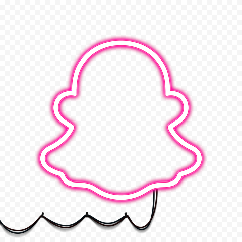 HD Pink Snapchat Neon Logo With El Wire PNG   2456x2456