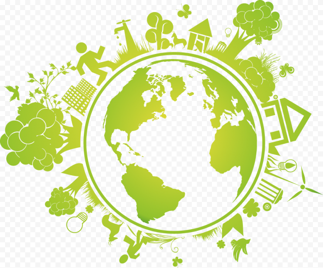 Earth Ecology Illustration, Cartoon fresh green earth, cartoon Character, cdr, leaf png