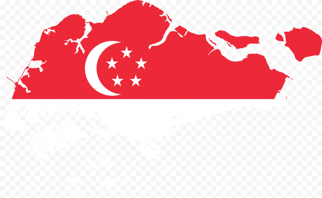 Singapore National Flag Png   Singapore Map With Flag, Transparent Png