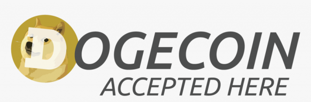 Dogecoin Accepted Payment PNG Image Background