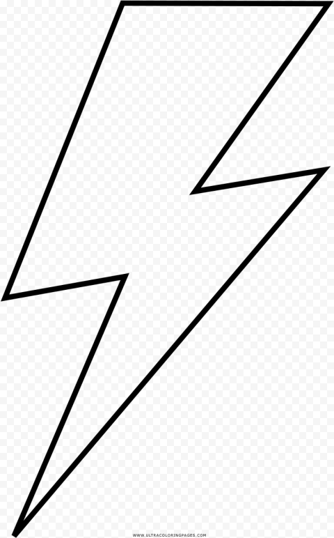 White Lightning Bolt Png   Outline Lightning Bolt Clipart, Transparent Png
