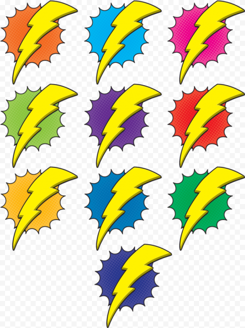 Superhero Lightning Bolts Accents Image   Superhero Lightning Bolt Clipart, HD Png Download